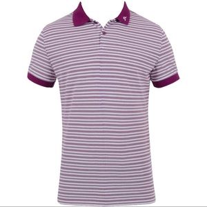 J.LINDEBERG Ross Hybrid Stripe Pique Plum - XL